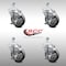 Service Caster 4 Inch SS Thermoplastic Rubber Swivel 1/2 Inch Threaded Stem Caster Set Brake SCC SCC-SSTS20S414-TPRB-TLB-381615-4 - alternate 2